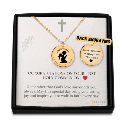 First Communion Custom Text Necklace