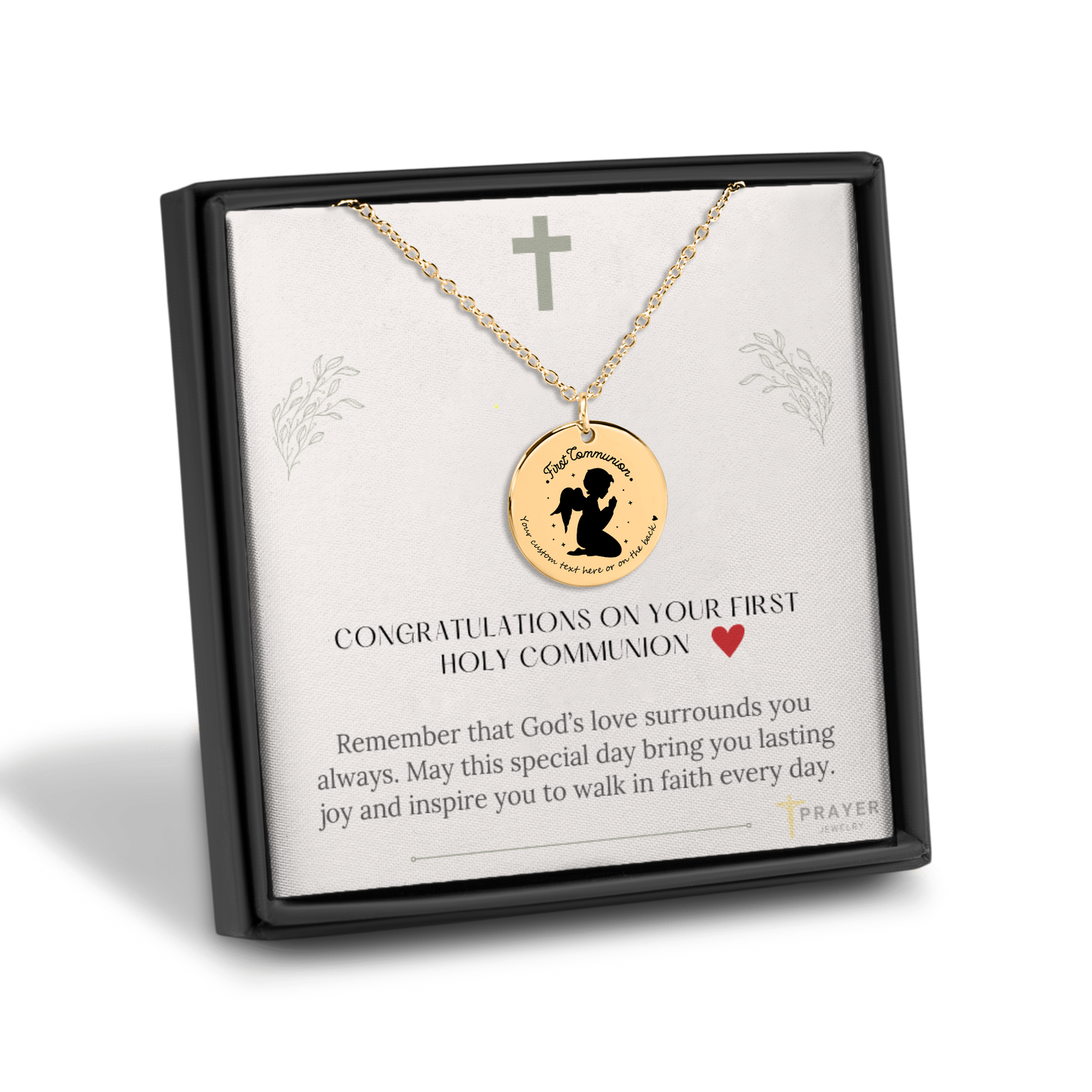 First Communion Custom Text Necklace